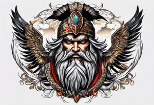 rage incarnated by a greek warrior tattoo idea