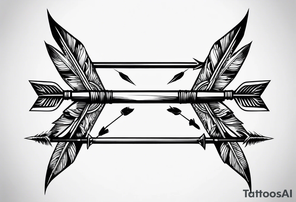 two parrallel arrows tattoo idea