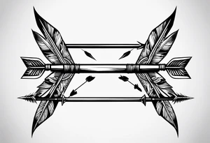 two parrallel arrows tattoo idea