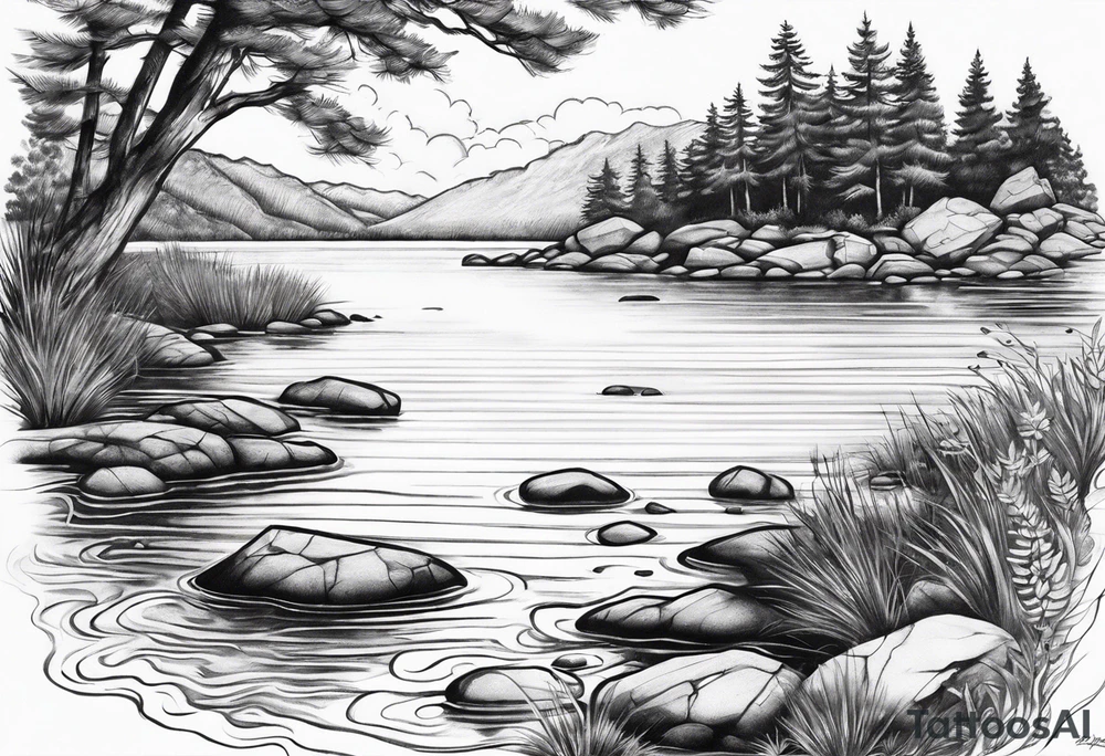 Skipping rocks tattoo idea
