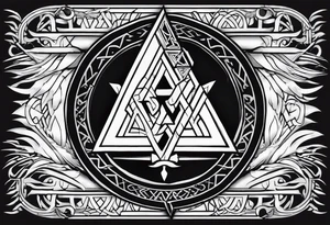 Valhalla  shield sword valknut tattoo idea