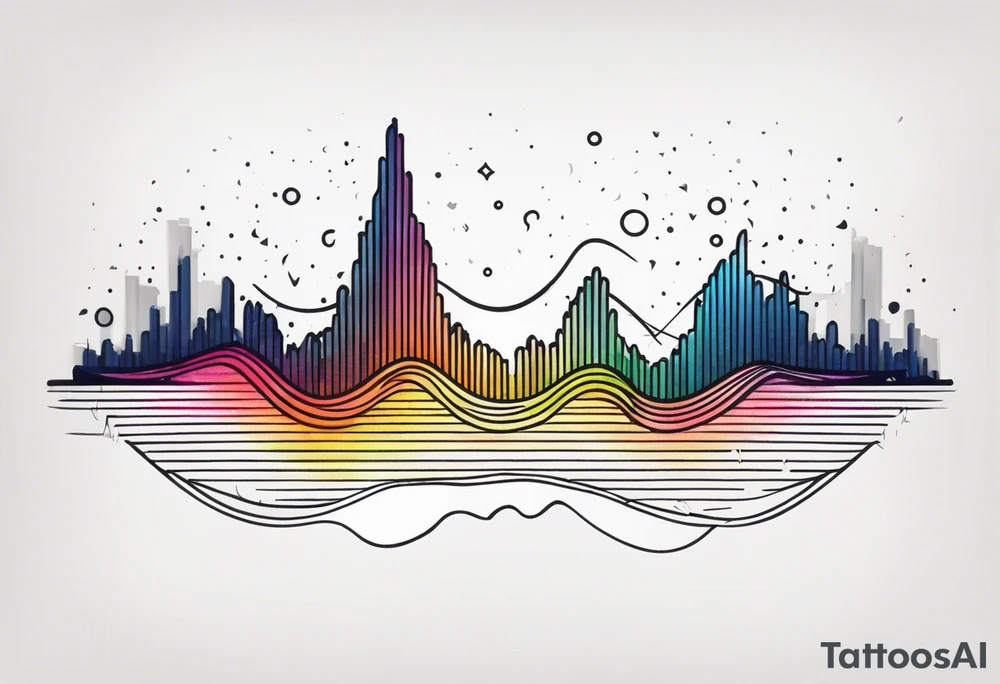 sound wave spectrum tattoo idea