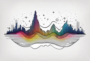 sound wave spectrum tattoo idea