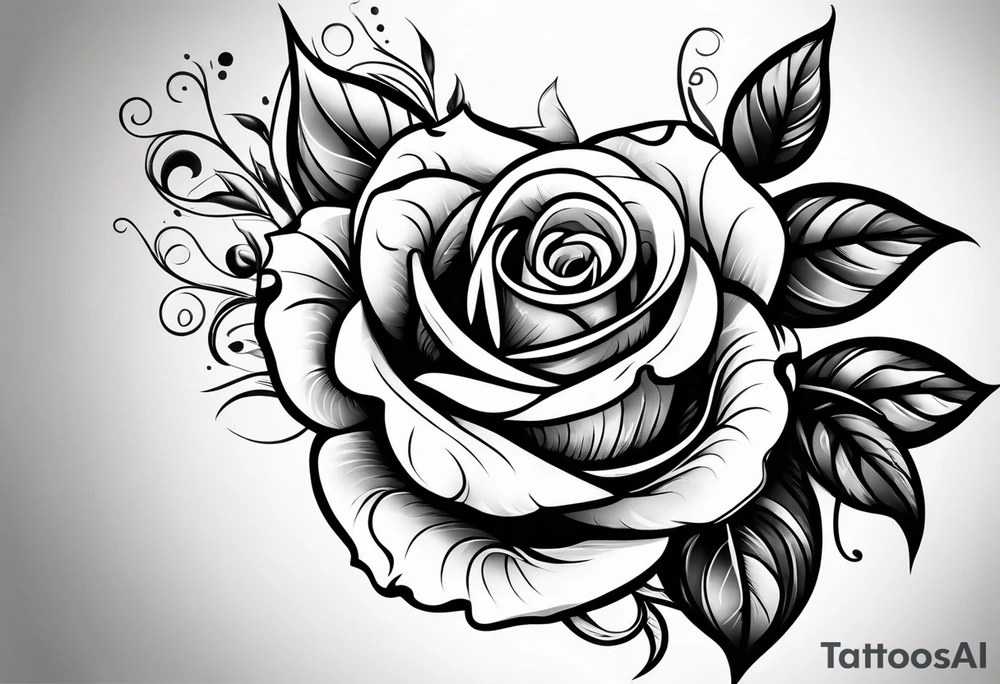 rose smoking cigarette tattoo idea