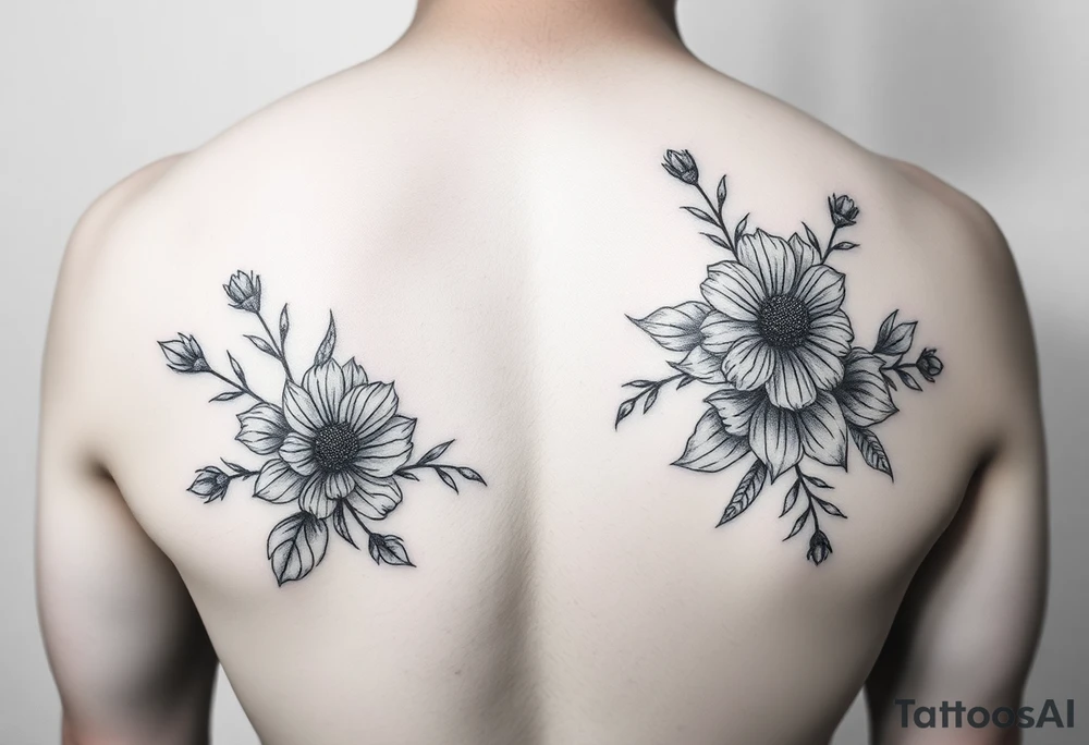 cover up for foot tattoo using wild flowers tattoo idea