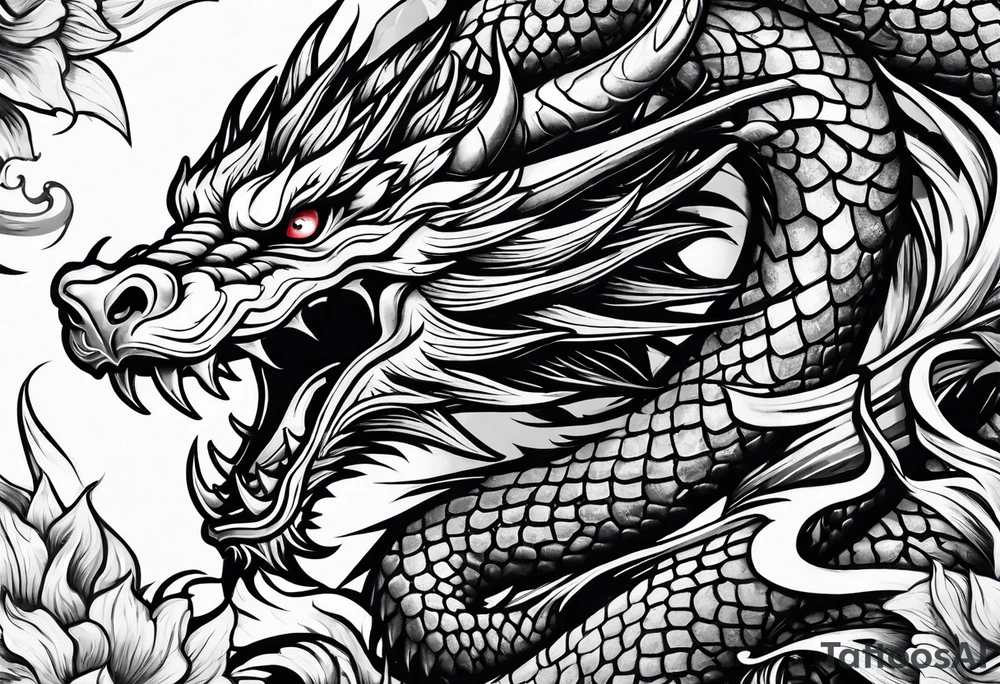 roaring dragons tattoo idea