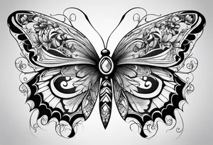 Traditional butterflies tattoo idea
