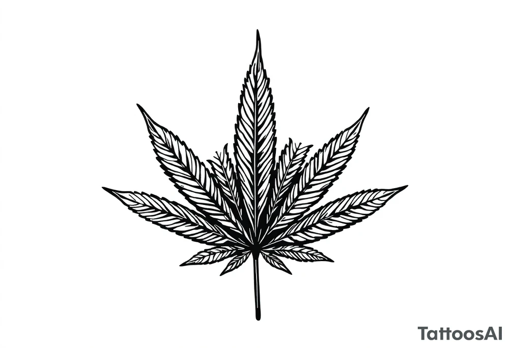 Marijuana leaf tattoo idea
