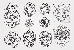 The mathematical 6,1 prime knot  that is cute tattoo idea