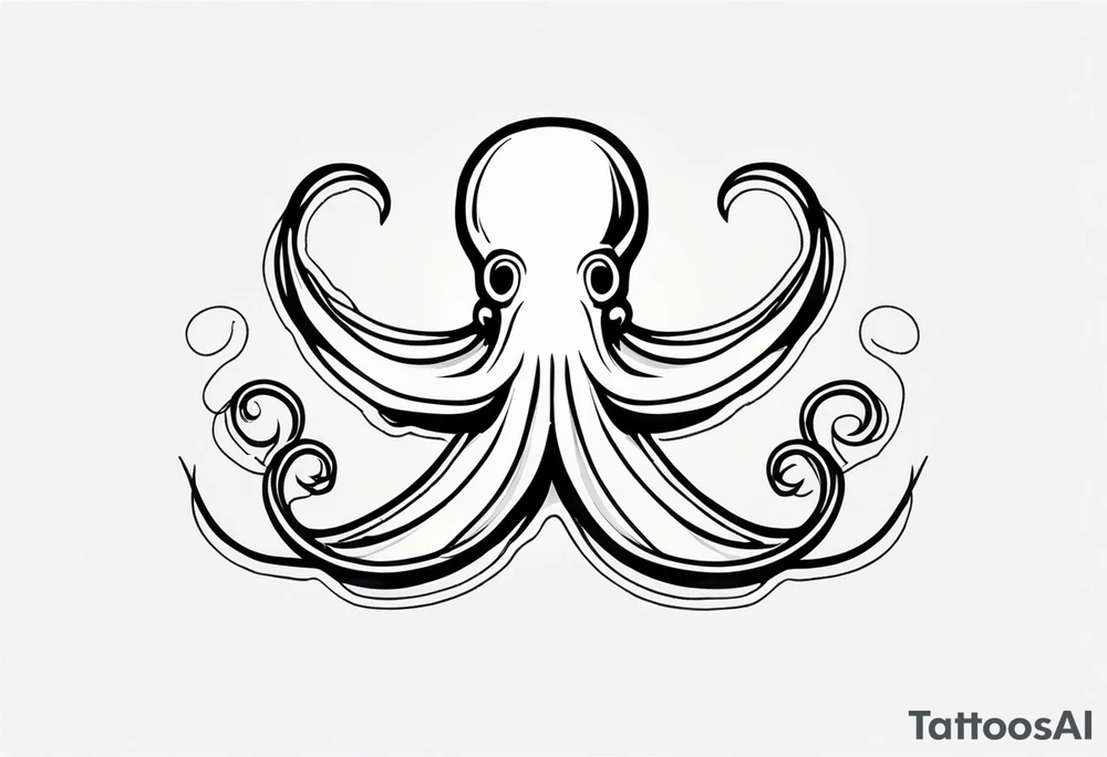Electric octopus peaceful nature tattoo idea