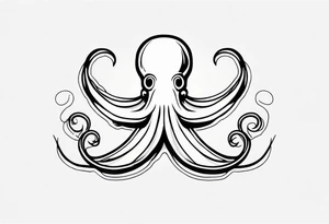 Electric octopus peaceful nature tattoo idea