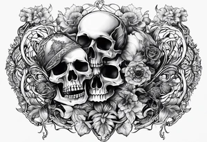 Burning skeleton tattoo idea