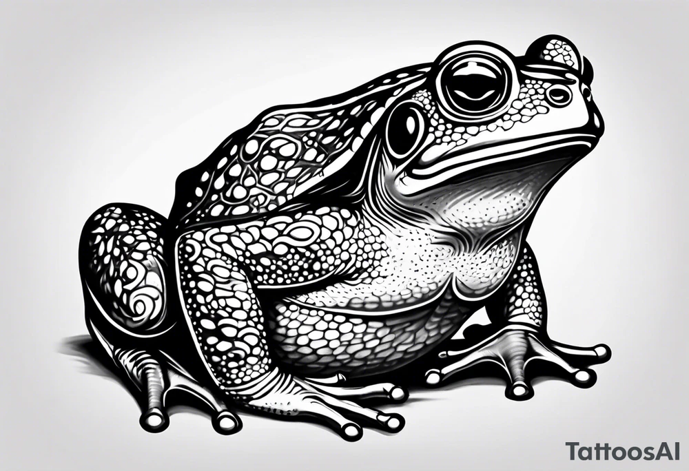 Toad yoga zen tattoo idea