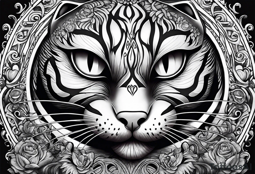 Cheshire cat tattoo idea