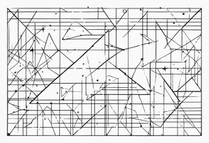 small stars and lines tattoo idea