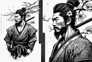 cherry blossom tree samurai tattoo tattoo idea
