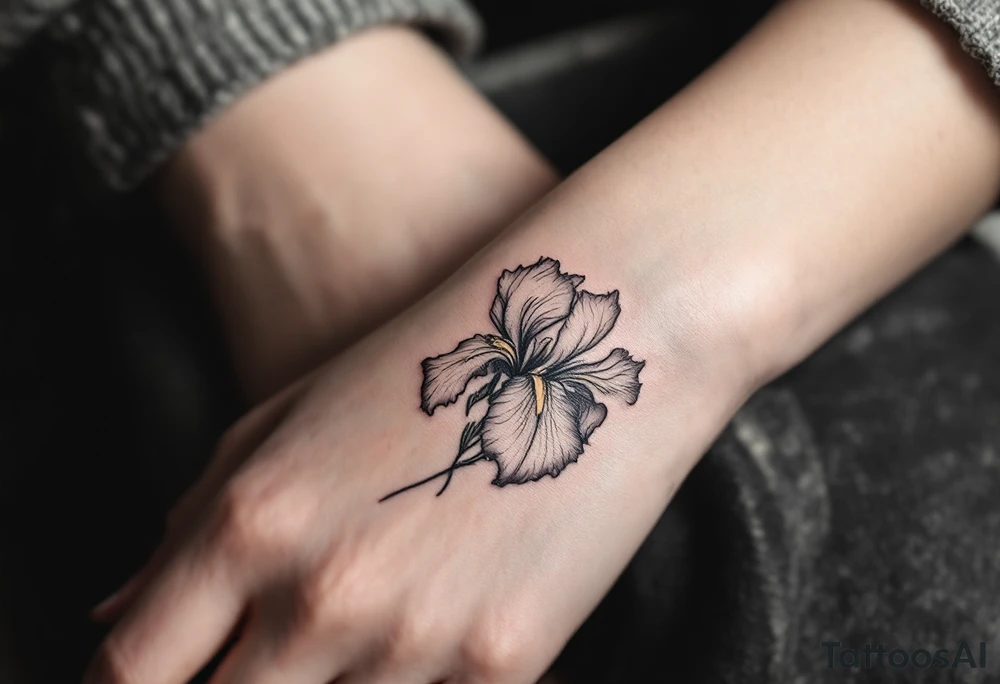 Iris flower tattoo idea