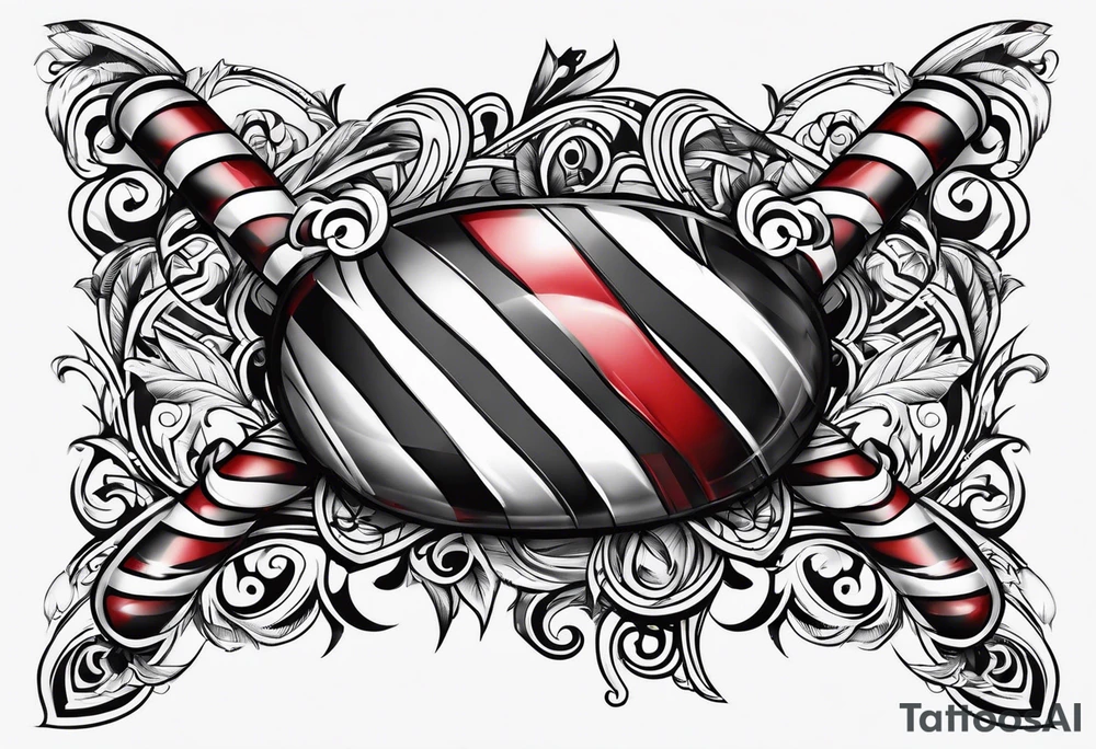 candy cane tattoo idea