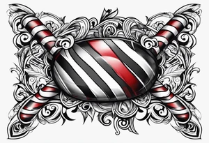 candy cane tattoo idea