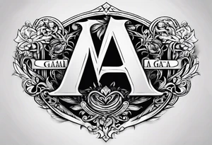 Letters ALA GAA
Roman Numeral
Simple tattoo idea