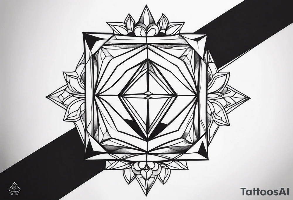 Sleeve on the forearm with a diamond in the middle tattoo idea Sleeve on the forearm with a diamond in the middle tattoo idea