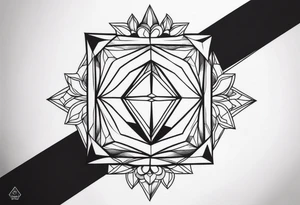 Sleeve on the forearm with a diamond in the middle tattoo idea