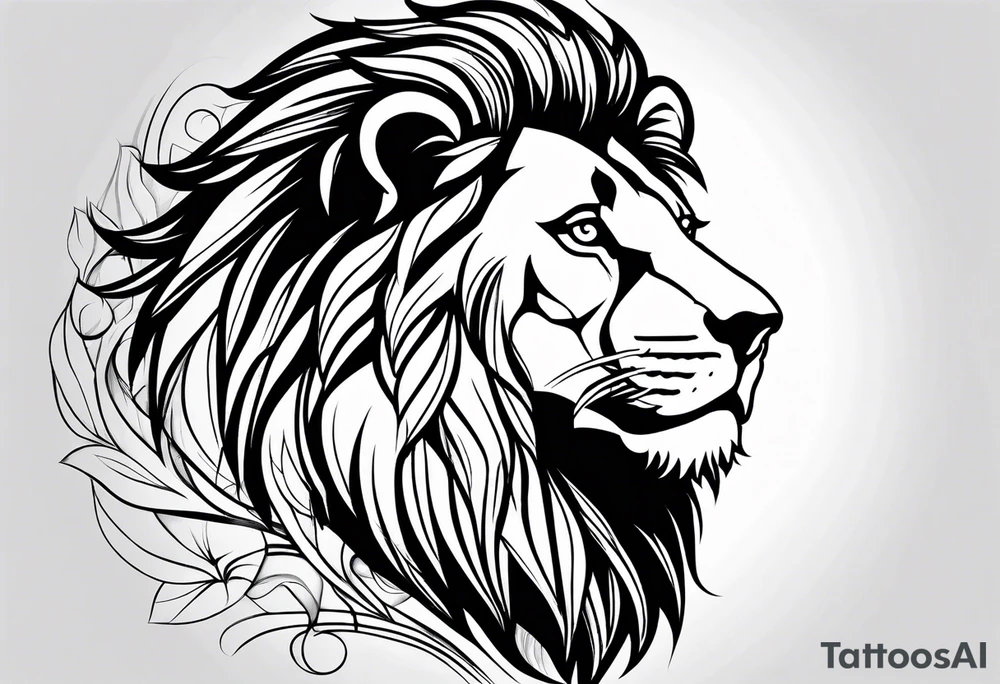 a majestic lion tattoo idea