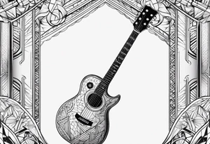 Cricket, Guitar, sport tattoo idea