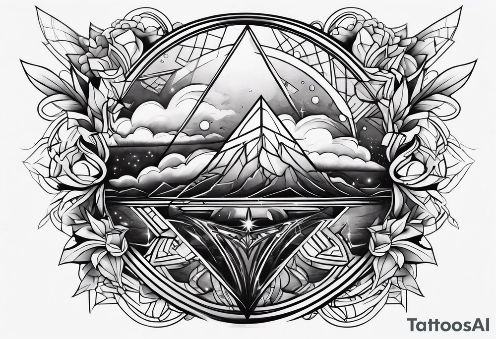 Dark lightning tattoo idea