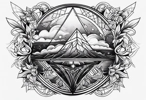 Dark lightning tattoo idea