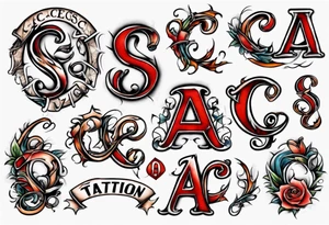 Sensual Tatoo with the letters A C S tattoo idea