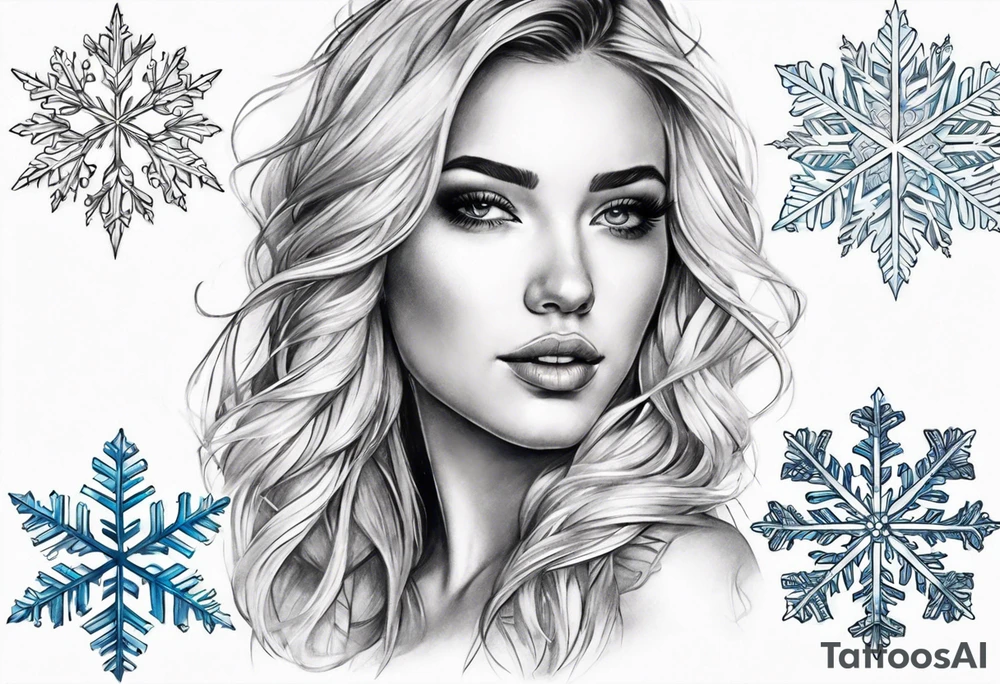 snowflakes tattoo idea