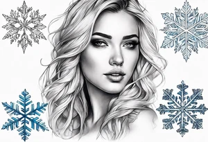 snowflakes tattoo idea