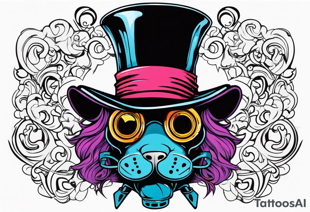 Mad hatter gas mask tattoo idea