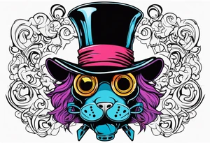 Mad hatter gas mask tattoo idea