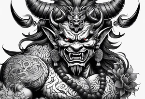 Oni demon tattoo idea