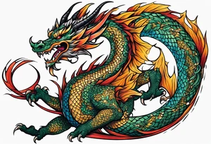 Dragon japanese for sleeve tattoo idea