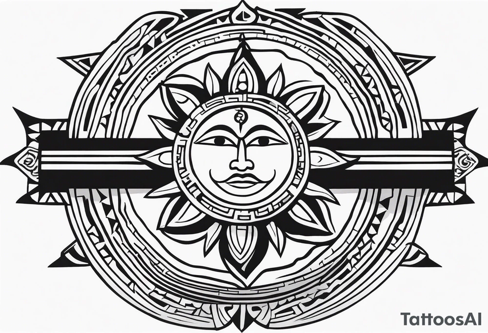 Sun in the style of the inca (inti) tattoo idea