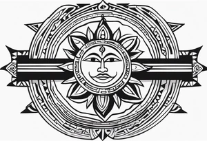 Sun in the style of the inca (inti) tattoo idea