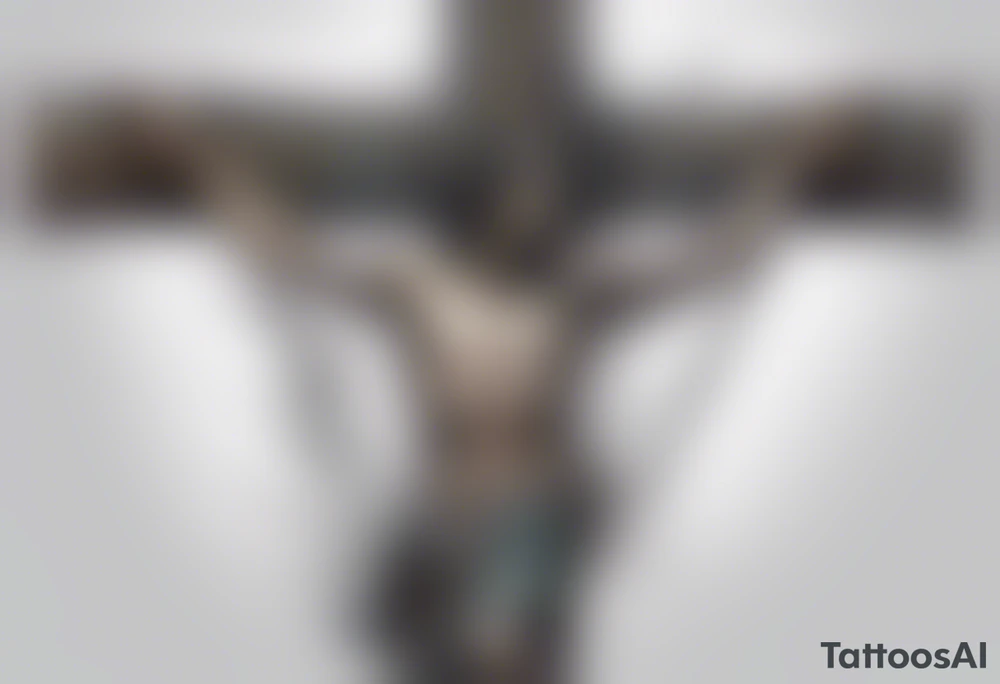 dying on the cross tattoo idea
