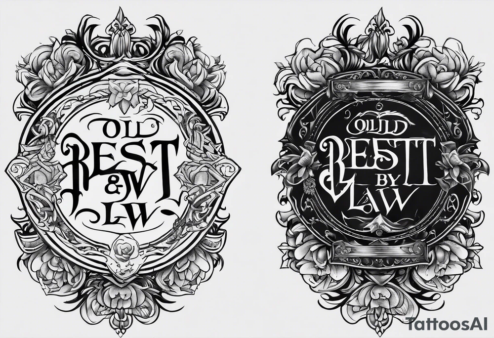 Down by Law old English font tattoo idea