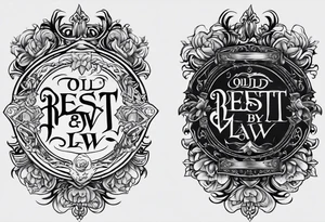 Down by Law old English font tattoo idea