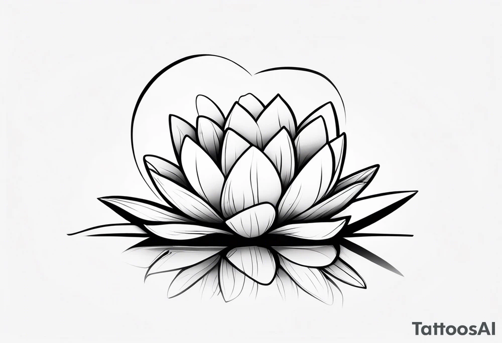 a single water lily. with the words i love you underneath tattoo idea