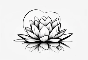 a single water lily. with the words i love you underneath tattoo idea