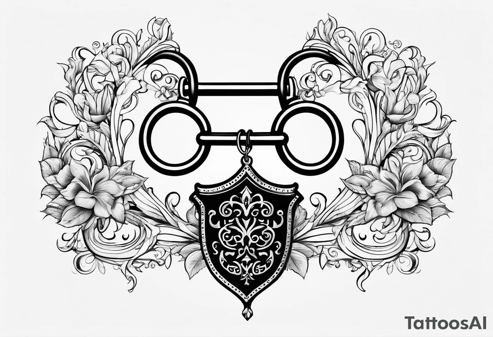 Simple Infinity symbol with lock and key tattoo idea