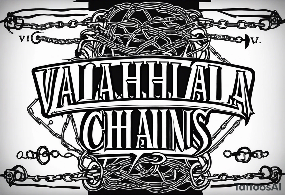 Valhalla chains barb wire tattoo idea