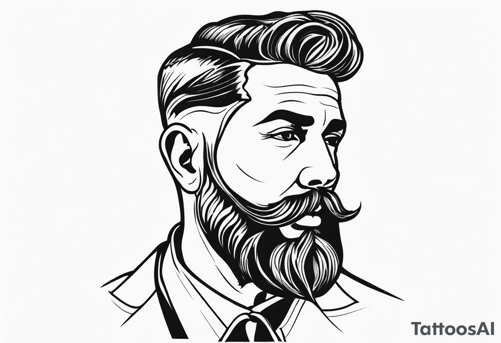 Barba bianca tattoo idea