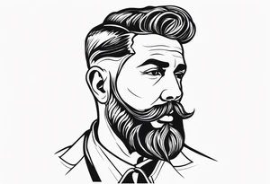 Barba bianca tattoo idea