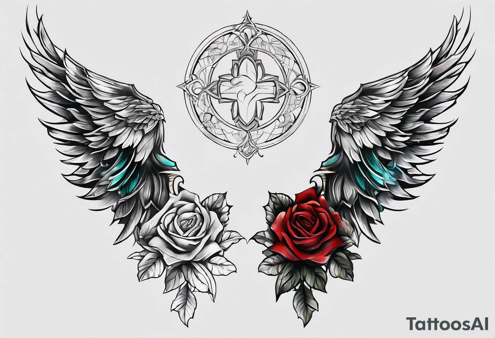 A religious christian forearm tattoo portraying redemption tattoo idea