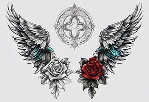 A religious christian forearm tattoo portraying redemption tattoo idea
